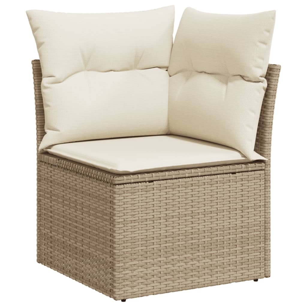 sofasæt til haven 13 dele med hynder polyrattan beige