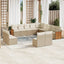 sofasæt til haven 13 dele med hynder polyrattan beige