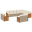 sofasæt til haven 12 dele med hynder polyrattan beige