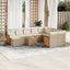 sofasæt til haven 11 dele med hynder polyrattan beige
