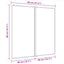 magnetisk whiteboard 80x80x1,7 cm foldbart aluminium