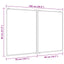 magnetisk whiteboard 100x80x1,7 cm foldbart aluminium