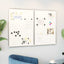 magnetisk whiteboard 100x80x1,7 cm foldbart aluminium