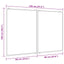 magnetisk whiteboard 120x100x1,7 cm foldbart aluminium