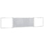 magnetisk whiteboard 200x40x1,7 cm foldbart aluminium