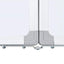 magnetisk whiteboard 200x40x1,7 cm foldbart aluminium