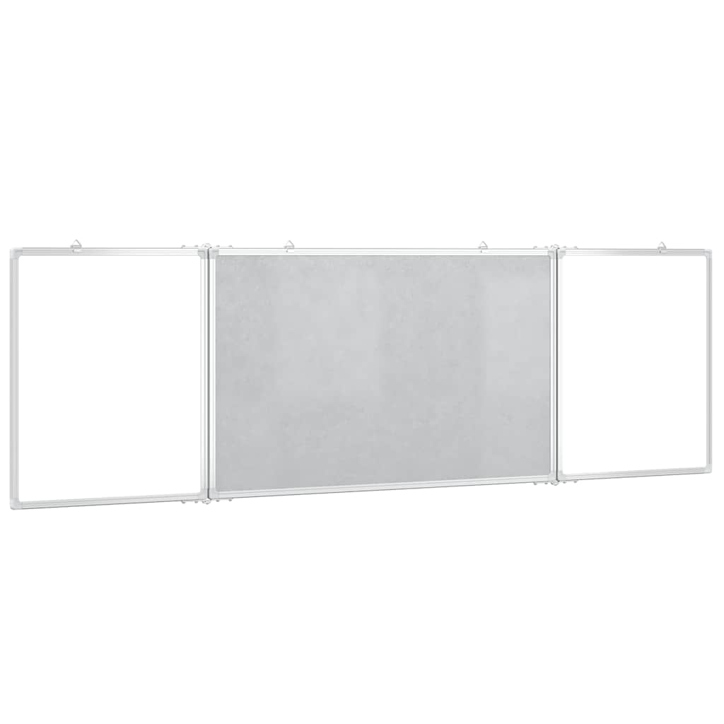 magnetisk whiteboard 160x50x1,7 cm foldbart aluminium