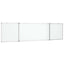 magnetisk whiteboard 200x50x1,7 cm foldbart aluminium