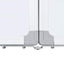 magnetisk whiteboard 200x50x1,7 cm foldbart aluminium