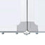 magnetisk whiteboard 160x60x1,7 cm foldbart aluminium