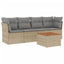 sofasæt til haven 5 dele med hynder polyrattan beige