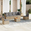 sofasæt til haven 7 dele med hynder polyrattan beige