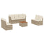 sofasæt til haven 8 dele med hynder polyrattan beige