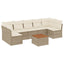 sofasæt til haven 8 dele med hynder polyrattan beige
