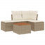 sofasæt til haven 5 dele med hynder polyrattan beige