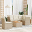 sofasæt til haven 6 dele med hynder polyrattan beige