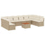 sofasæt til haven 11 dele med hynder polyrattan beige