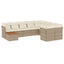 sofasæt til haven 10 dele med hynder polyrattan beige
