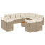 sofasæt til haven 13 dele med hynder polyrattan beige