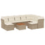 sofasæt til haven 10 dele med hynder polyrattan beige