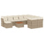 sofasæt til haven 11 dele med hynder polyrattan beige