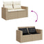 sofasæt til haven 10 dele med hynder polyrattan beige