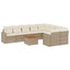 sofasæt til haven 10 dele med hynder polyrattan beige