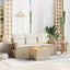 sofasæt til haven 4 dele med hynder polyrattan beige