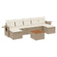 sofasæt til haven 8 dele med hynder polyrattan beige