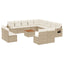 sofasæt til haven 14 dele med hynder polyrattan beige