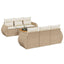 sofasæt til haven 7 dele med hynder polyrattan beige