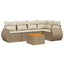 sofasæt til haven 6 dele med hynder polyrattan beige