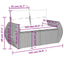 havesofasæt med 9 dele og hynder grå polyrattan