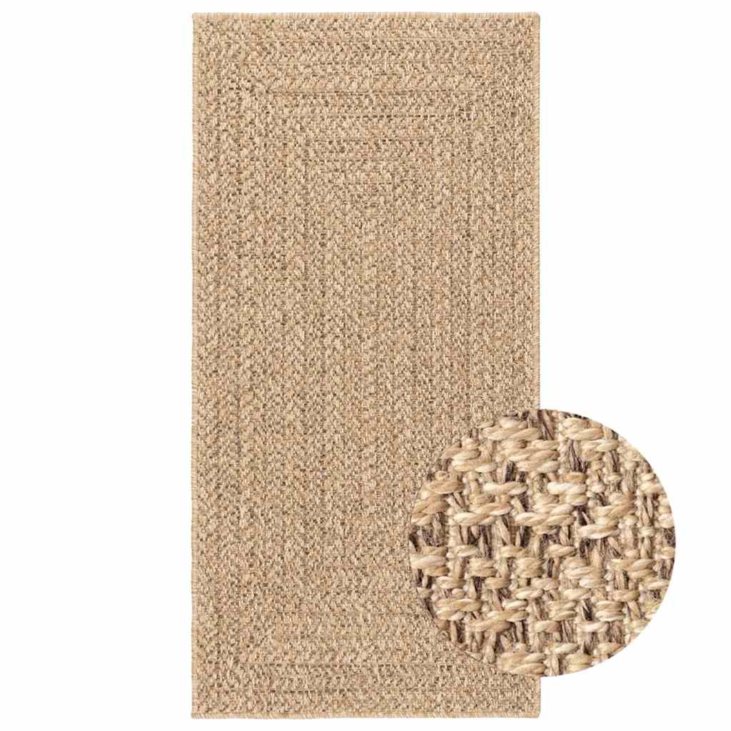 gulvtæppe ZIZUR 60x110 cm jute-look indendørs og udendørs