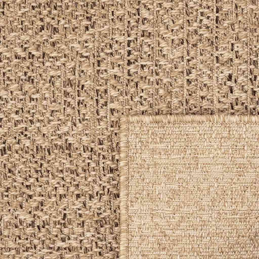 gulvtæppe ZIZUR 60x110 cm jute-look indendørs og udendørs