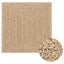 gulvtæppe ZIZUR 120x120 cm jute-look indendørs og udendørs