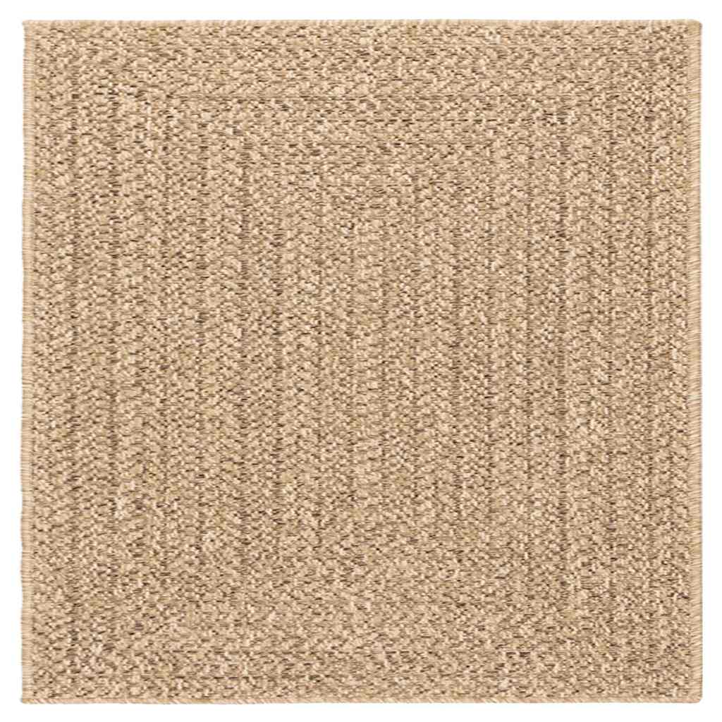 gulvtæppe ZIZUR 200x200 cm jute-look indendørs og udendørs