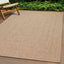 gulvtæppe ZIZUR 200x200 cm jute-look indendørs og udendørs