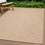 gulvtæppe ZIZUR 200x200 cm jute-look indendørs og udendørs