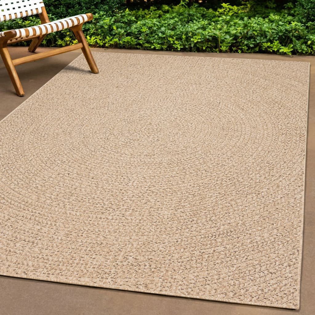 gulvtæppe ZIZUR 240x340 cm jute-look indendørs og udendørs billede