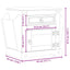sengebord Corona 45x35x47,5 cm massivt fyrretræ