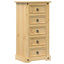 sengebord Corona 53x39x103 cm massivt fyrretræ
