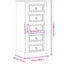 sengebord Corona 53x39x103 cm massivt fyrretræ