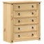 kommode Corona 80x40x89 cm massivt fyrretræ