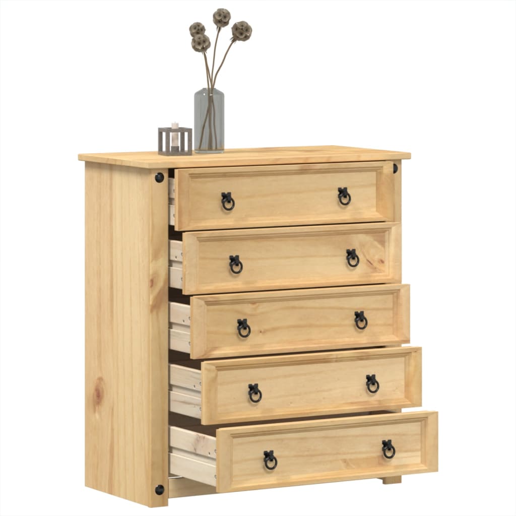 kommode Corona 80x40x89 cm massivt fyrretræ