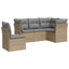 sofasæt til haven 5 dele med hynder polyrattan beige