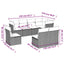 sofasæt til haven 8 dele med hynder polyrattan sort