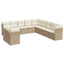 sofasæt til haven 11 dele med hynder polyrattan beige