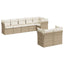 sofasæt til haven 8 dele med hynder polyrattan beige