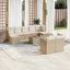 sofasæt til haven 10 dele med hynder polyrattan beige
